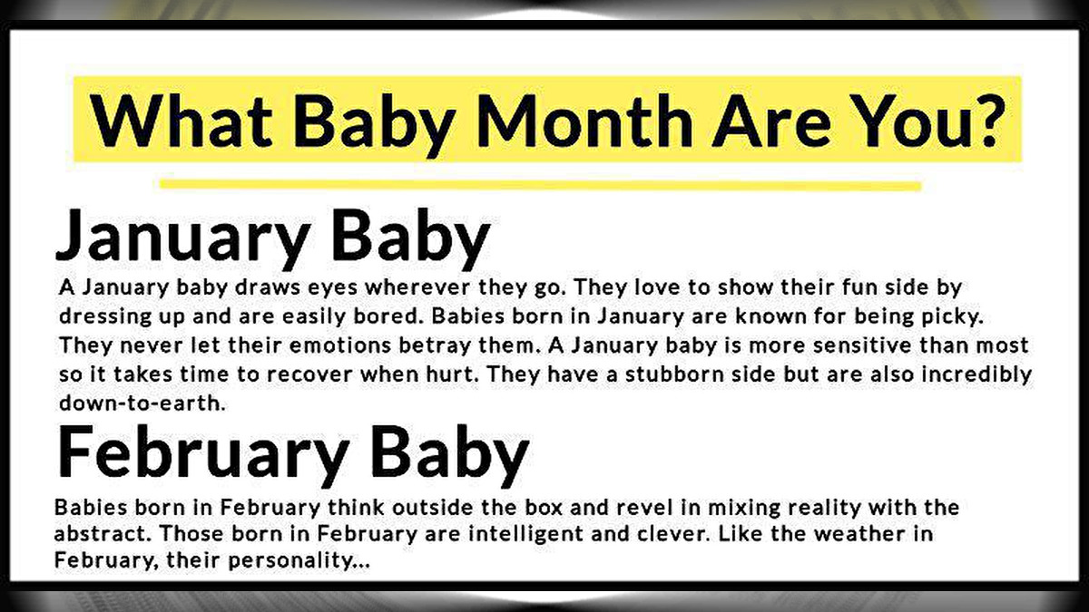 What Month Baby Are You Every Month Tells A Different Story